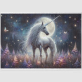 Himmlisches Fairycore-Einhorn-Glanz-Decoupage Seidenpapier (Vorderseite)