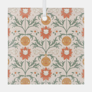 Himmlisches florales Sonnenburst-Nahtloses Musterd Ornament Aus Glas