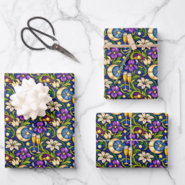 Himmlisches Garten-Toast-Muster Geschenkpapier Set