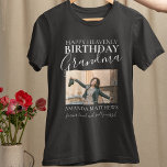 Himmlisches Geburtstagsgrandma | Foto Memorial T - T-Shirt<br><div class="desc">Himmlisches Geburtstagshaus Oma mit Foto und bearbeitbarem Text. Alle Stile,  Größen und Farben des Schriftartes können durch einen Klick auf den Link nach der Personalisierung angepasst werden.</div>