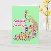 himmlisches Gefieder Karte (Gelbe Blume)
