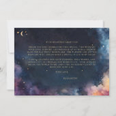 Himmlisches Geschenk Mitternachtsblaue Sternennach Dankeskarte (Rückseite)