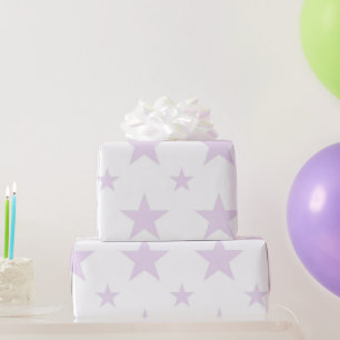 Himmlisches, girly, pastell-lila Sternenmuster Frü Geschenkpapier