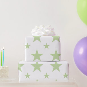 Himmlisches, girly, pastellgrünes Sternenmuster Fr Geschenkpapier