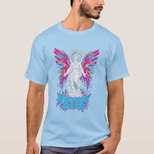 Himmlisches Glitch-Engel-Grafik-T-Shirt für Herren T-Shirt
