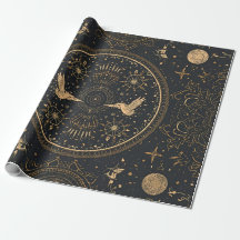 Himmlisches Gold Barock-Geschenkpapier