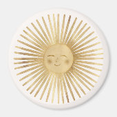 Himmlisches Gold Sonne Glücklich Sonnenschein Boho Magnet (Vorne)