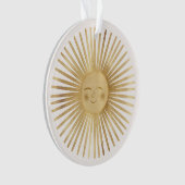 Himmlisches Gold Sonne Glücklich Sonnenschein Boho Ornament (Vorderseite)