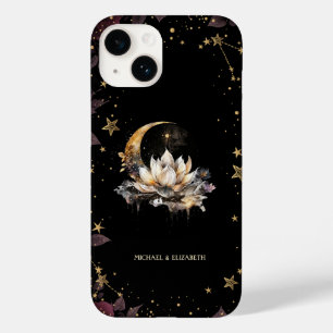 Himmlisches Gold Sonne, Mond, Lotus Sterne  Case-Mate iPhone 14 Hülle