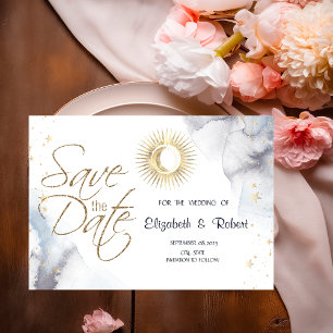 Himmlisches Gold Sonne,Mond,Sterne  Save The Date