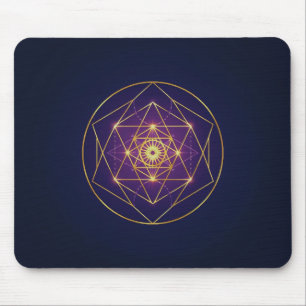 Himmlisches goldenes Mandala — Balance im Unendlic Mousepad
