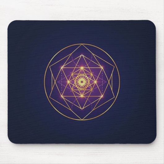 Himmlisches goldenes Mandala — Balance im Unendlic Mousepad (Vorne)