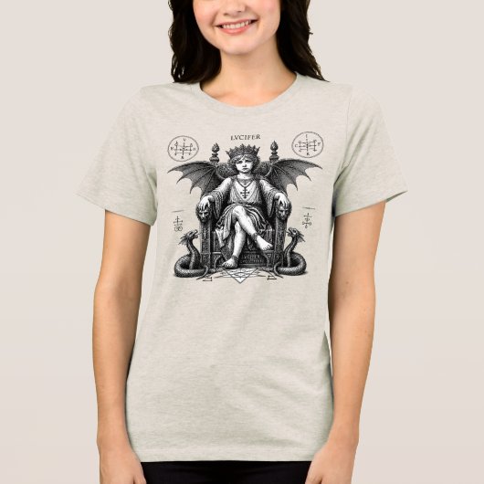 Himmlisches göttliches Kind des Lichts Tri-Blend Shirt (Vorderseite)
