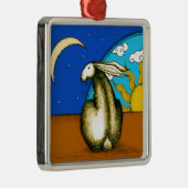 HIMMLISCHES HÄSCHEN SILBERNES ORNAMENT (Rechts)