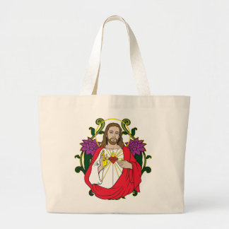 Himmlisches heiliges Herz Jesuss Jumbo Stoffbeutel