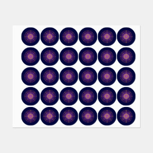 Himmlisches Heiliges Mandala – Mystische Geometrie Etiketten