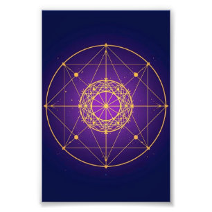 Himmlisches Heiliges Mandala – Mystische Geometrie Fotodruck