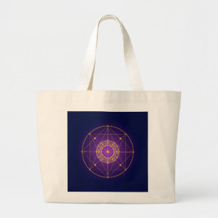 Himmlisches Heiliges Mandala – Mystische Geometrie Jumbo Stoffbeutel