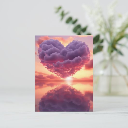 Himmlisches Herz Postkarte (Stehend Vorderseite)