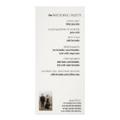 Himmlisches Hochzeitsprogramm Werbekarte (Hinten)