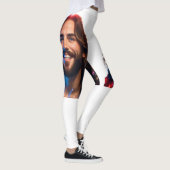 Himmlisches Jesus-Portrait Leggings (Rechts)