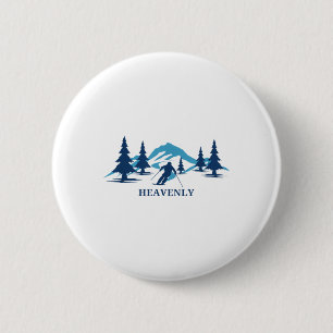 Himmlisches kalifornisches Skigebiet Skifahren _1 Button