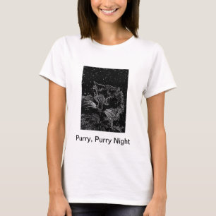 Himmlisches katzenartiges Purry, Purry Nacht T-Shirt
