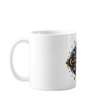 Himmlisches Kosmisches Emblem Gold Blau Mystisches