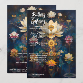 Himmlisches Licht | Lotusblumen-Design Einladung