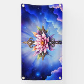 Himmlisches Lotus-Kreuz  Banner (Vertikal)