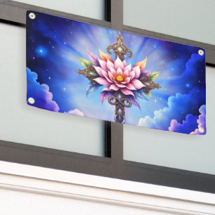 Himmlisches Lotus-Kreuz Banner