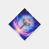 Himmlisches Lotus-Kreuz Serviette (Ecke)