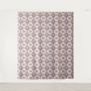Himmlisches Lotus-Mandala Spirituelles Designmuste Wandteppich