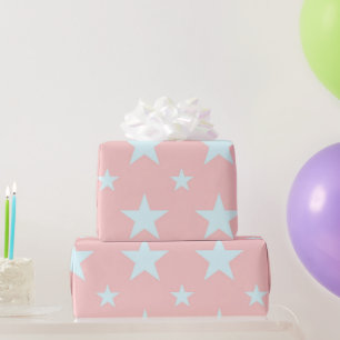 Himmlisches, Mädchenhaftes, Pastellrosa und Blaue  Geschenkpapier