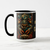 Himmlisches männliches Sternzeichen Krebs Design Tasse (Links)