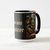 Himmlisches männliches Sternzeichen Krebs Design Tasse (VorderseiteRechts)