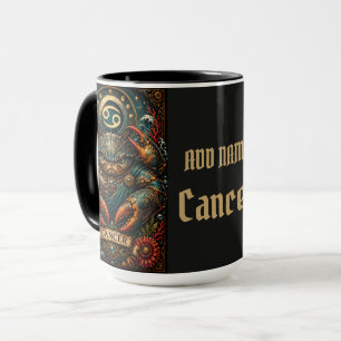 Himmlisches männliches Sternzeichen Krebs Design Tasse