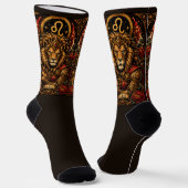 Himmlisches männliches Sternzeichen Löwe-Design Socken (Gewinkelt)