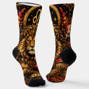 Himmlisches männliches Sternzeichen Löwe-Design Socken