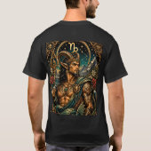 Himmlisches männliches Sternzeichen Steinbock-Desi T-Shirt (Rückseite)