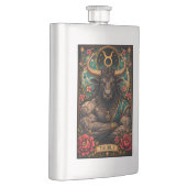 Himmlisches männliches Sternzeichen Stier Design Flachmann (Rechts)