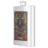 Himmlisches männliches Sternzeichen Stier Design Flachmann (Links)