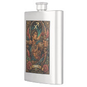 Himmlisches männliches Zodiac Schütze Design Flachmann (Links)