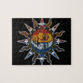 Himmlisches Mosaik Sun und Mond Puzzle (Horizontal)