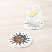Himmlisches Mosaik Sun und Mond Untersetzer (Seite)