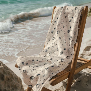 Himmlisches Mystisches Nahtloses Muster Strandtuch