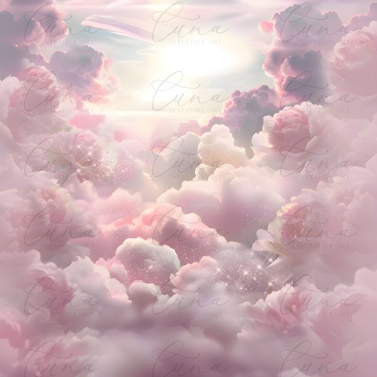 Himmlisches Pink Clouds Memorial-Zeichen Poster