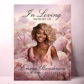 Himmlisches Pink Floral Memorandum Begrüßungszeich Poster