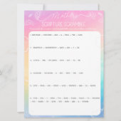 Himmlisches Regenbogen-Mutter-Scriptur-Wirrspiel Einladung (Vorderseite)