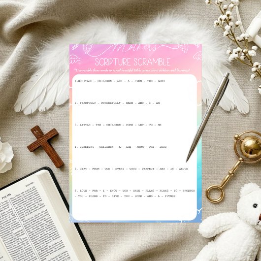 Himmlisches Regenbogen-Mutter-Scriptur-Wirrspiel Einladung